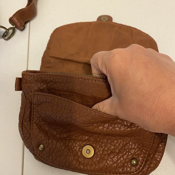 VTG Y2K 2000s UnderOneSky Brown Faux Leather Tapestry Travel Weekend Bags Set2 - Picture 5 of 11